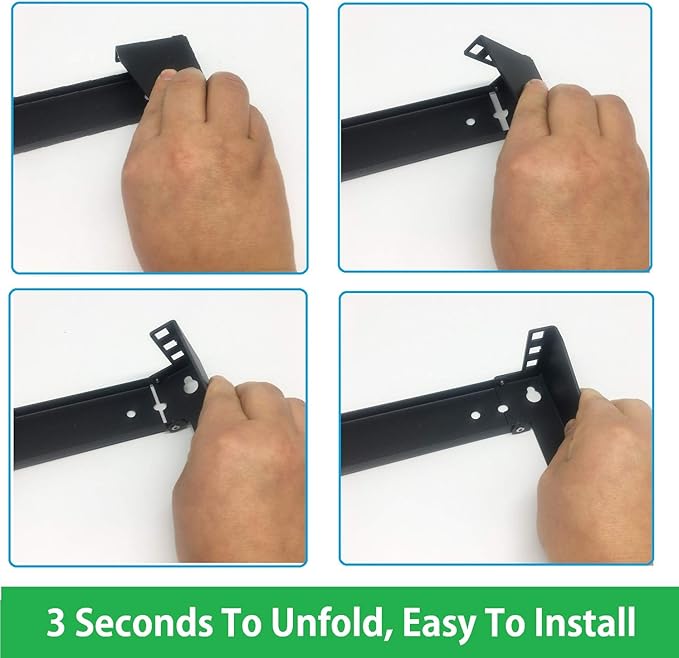 JINGCHENGMEI 1U 19" Vertical Wall Mount Rack- Heavy Duty Wall Mount Patch Panel Bracket for Data and Network Equipment,Supports 125lbs (1U150)