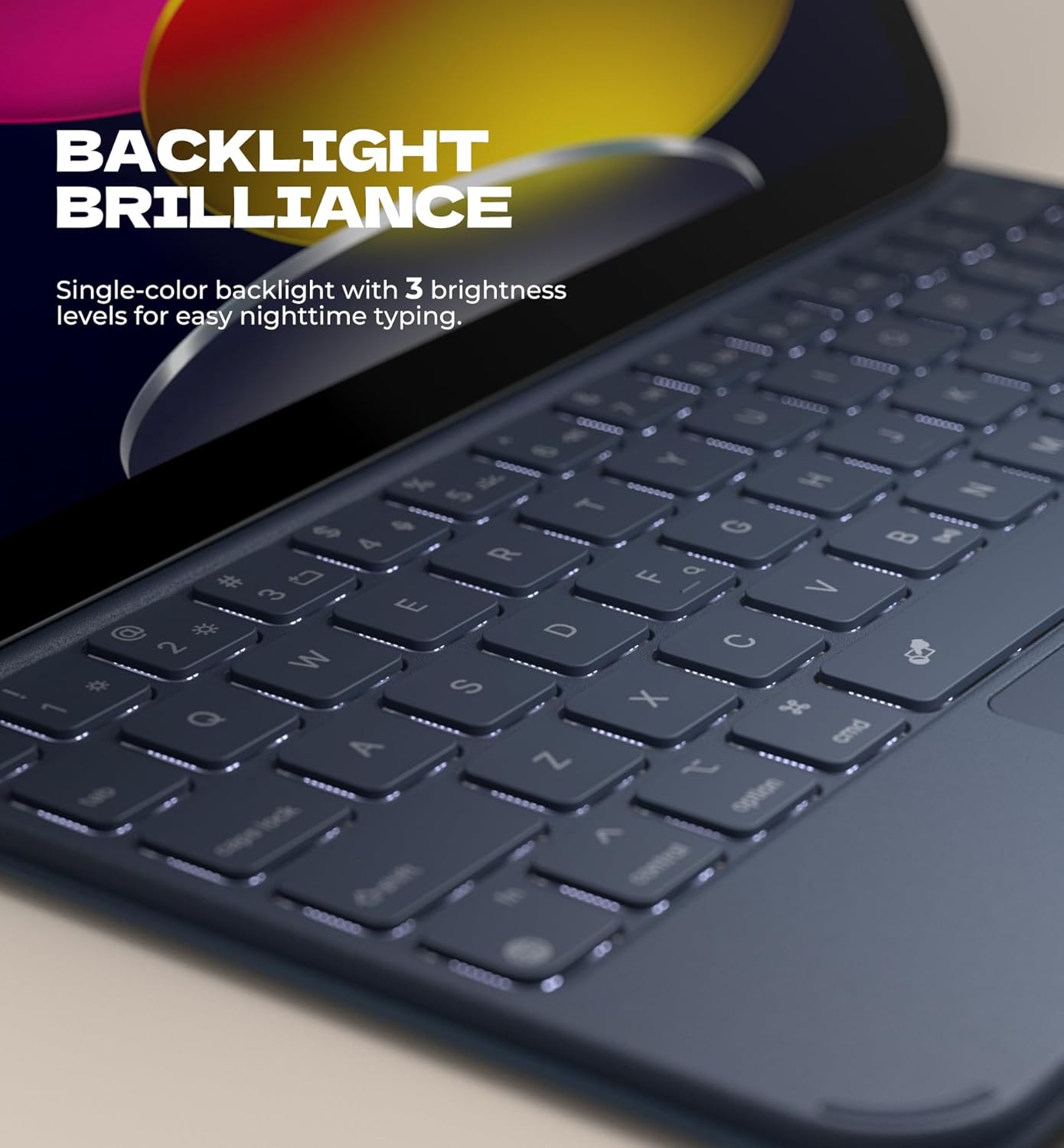 Dexnor for iPad (A16) 11th/10th Generation Case with Keyboard Ultra-Light Magnetic Detachable Folio Keyboard Cover Multi-Touch Trackpad Backlit for iPad 10th Gen 10.9" (2022)/11th Gen (2025), Blue