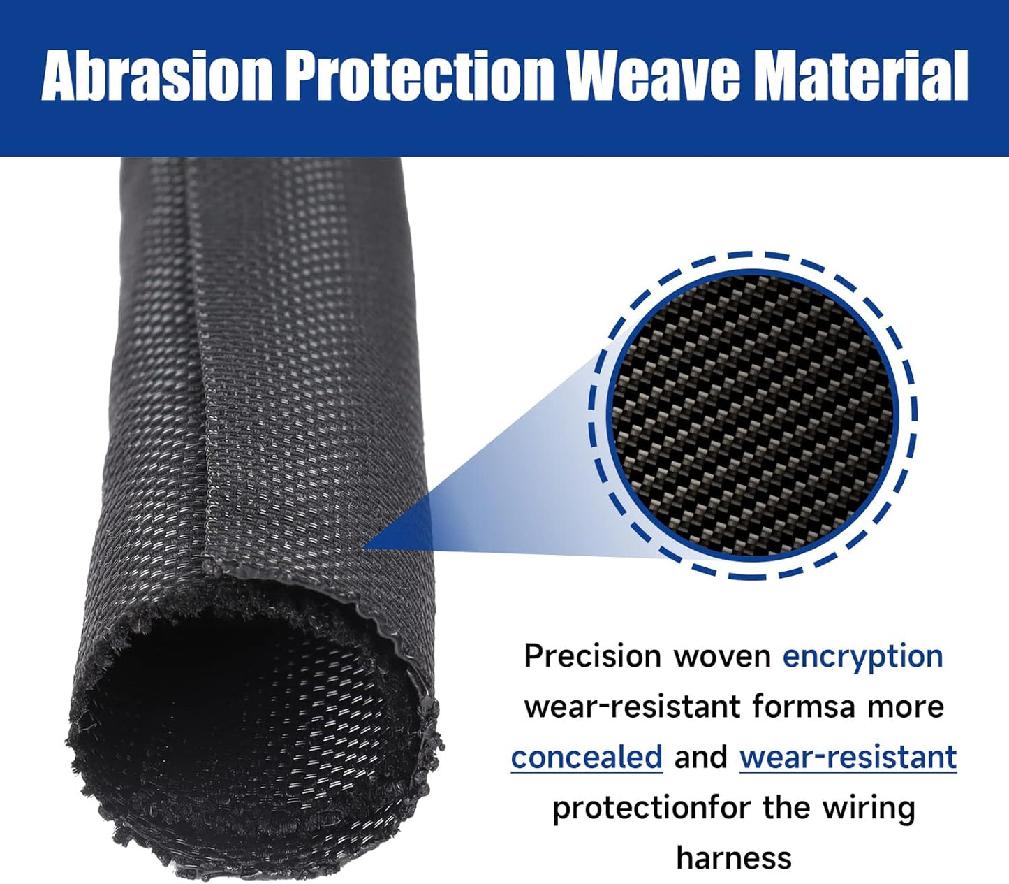 Split-Cable-Sleeves Cord Management for Automotive Wires/Audio Video Cable/Multi-Cable Strings (5/16" - 18 Feet)