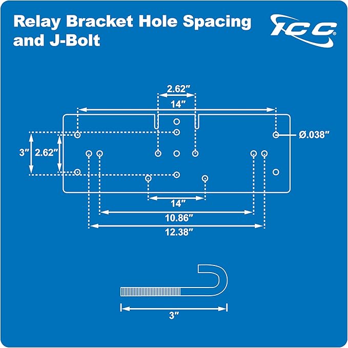 ICC Cable Runway Rack 5' Rack-to-Wall Mount Kit, 16-Gauge Steel, Made in USA