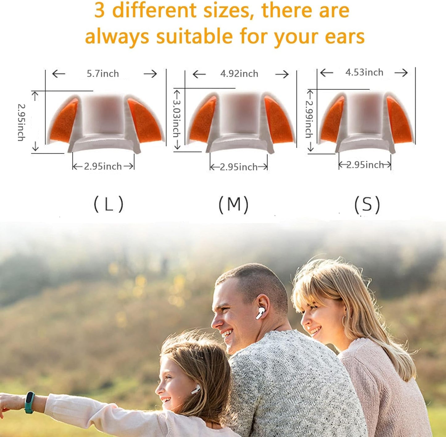 Memory Foam Tips for AirPods Pro,Upgraded Memory Foam&Silicone Hybrid Ear Tips,Ultra-Comfort,Anti-Slip Eartips,Best Noise Cancellation,Fit in The Charging Case,3 Pairs