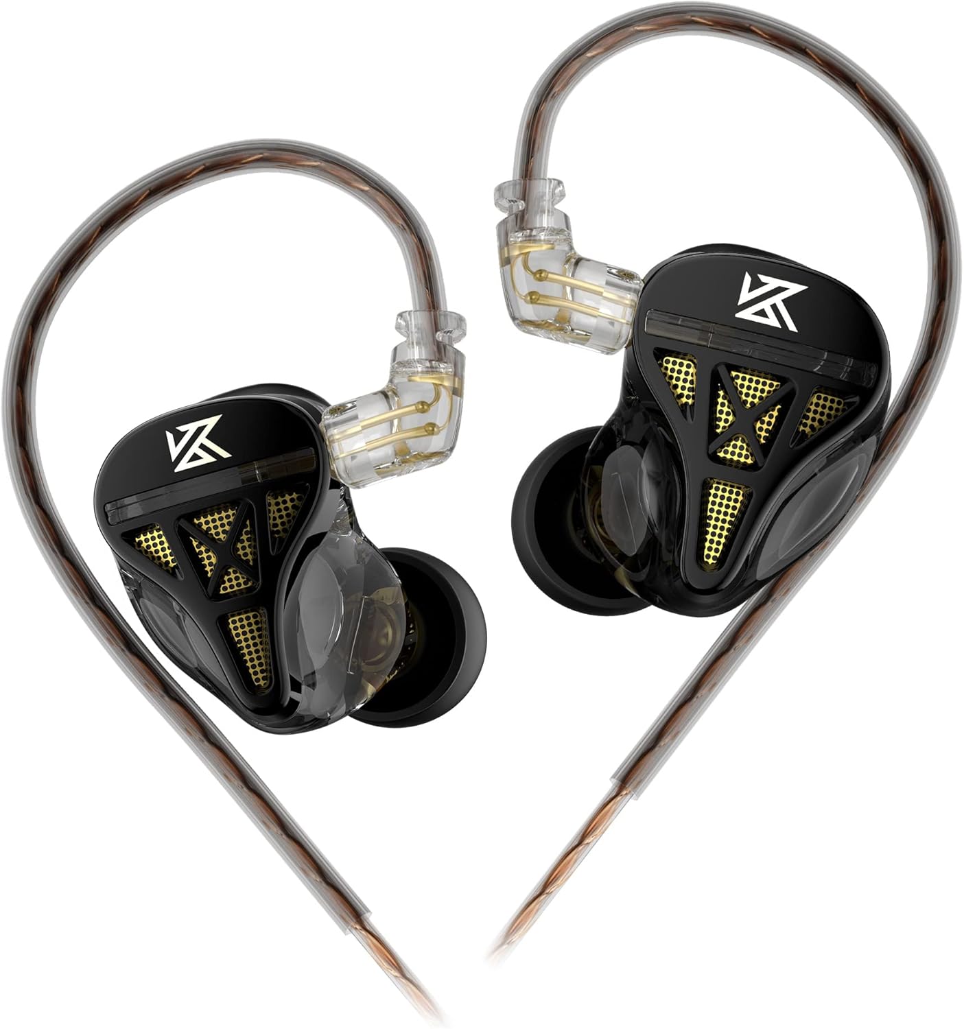 KZ DQS Wired Earbuds Dynamic Driver in Ear Monitor Headphone Semi-Open HiFi Bass Earphone 2pin 3.5mm Gaming Earbuds (Without Mic)