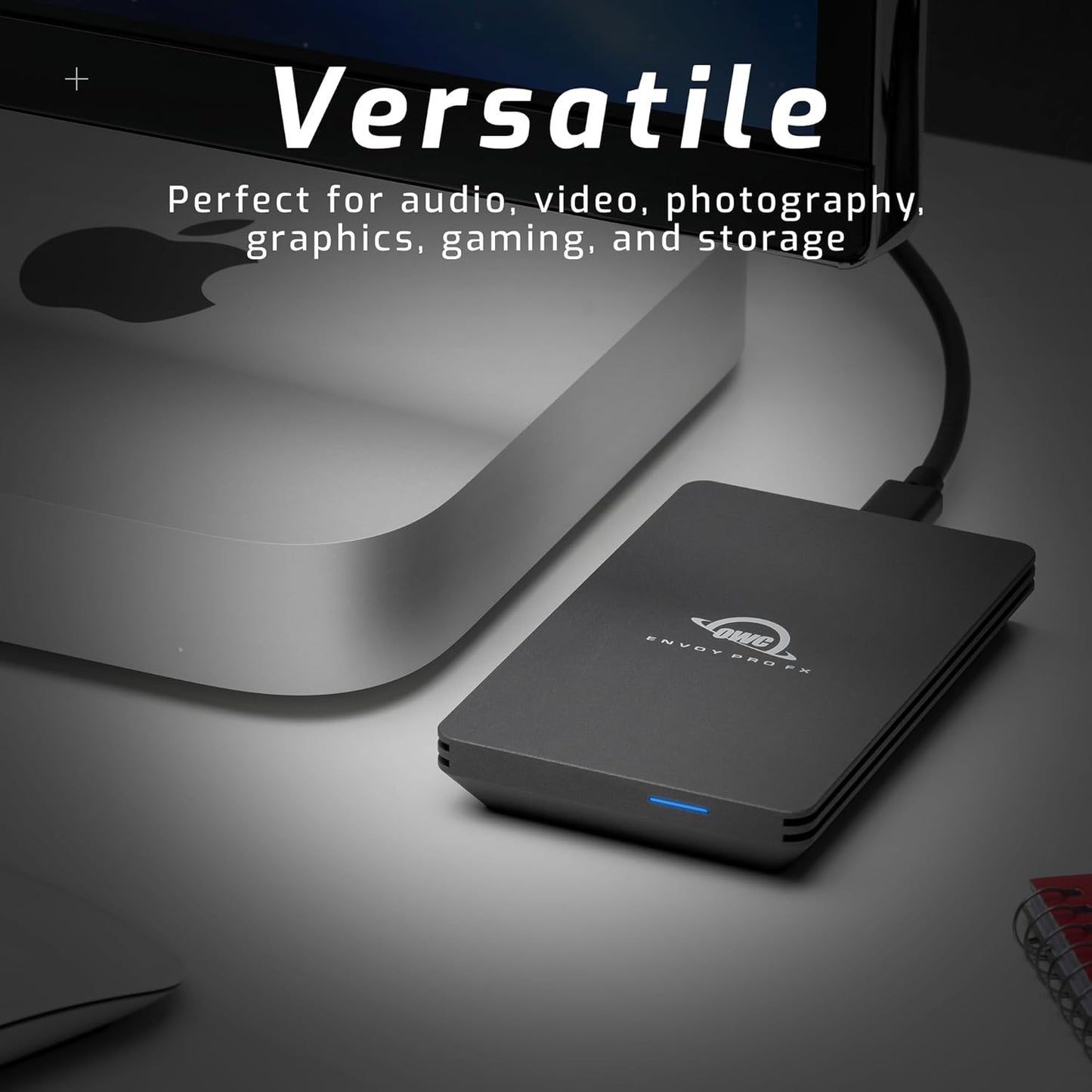 OWC 2.0TB Envoy Pro FX Thunderbolt 3 + USB3.2 Gen 2 USB-C Portable NVMe SSD up to 2800MB/s
