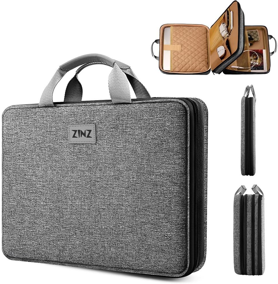 ZINZ Laptop Case Computer Sleeve Briefcase with Multi-pockets for 11.6 12.9 13 13.3 14 15 15.6 16 inch Notebooks