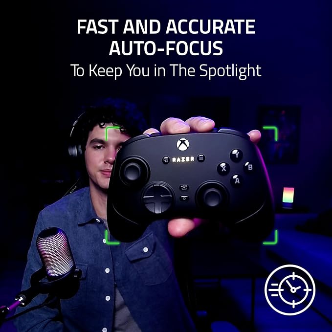 Razer Kiyo V2 X Streaming Webcam: 1440p 60 FPS - Auto Focus - Built-in Microphone - Wide Angle Lense - Integrated Privacy Shutter - Works with OBS, Xsplit, Streamlabs, Discord, Zoom, Teams - Black