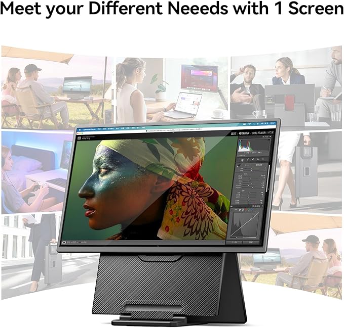 24" 180Hz Gaming Monitor, 2.5K 2560x1440 QHD Fast IPS 112.5% sRGB Large Portable Monitor, Height & Rotation Adjustable Stand Type-C HDMI Eye Care External Screen for Laptop Phone PS4&5 Switch Xbox