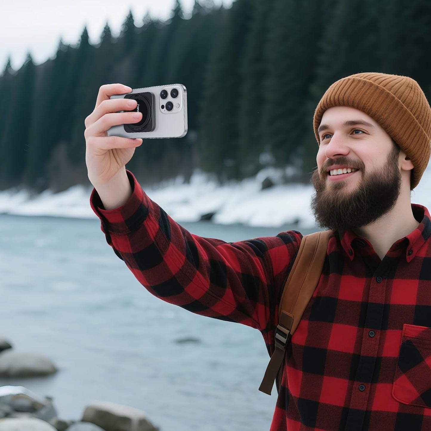 fanxiang 1TB Magnetic Portable SSD with 360° Rotating Stand, Up to 2000MB/s, USB-C 3.2 Gen 2x2 External Solid State Drive,Compatible with iPhone 15/16, Android,Mac, PC, and Tablets