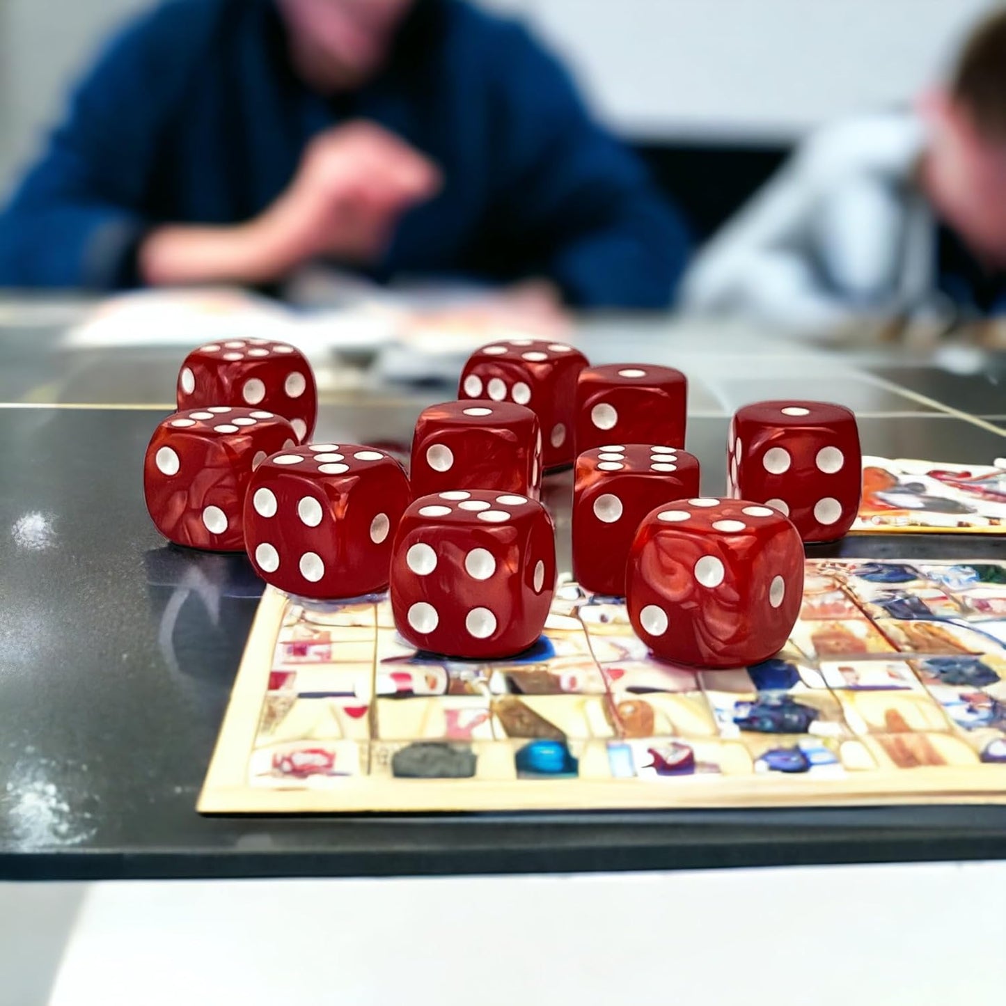 Luck Lab 10 Piece D6 Dice Pack - Acrylic Dice for RPG MTG DND Table Games and Board Games (Red Pearl)