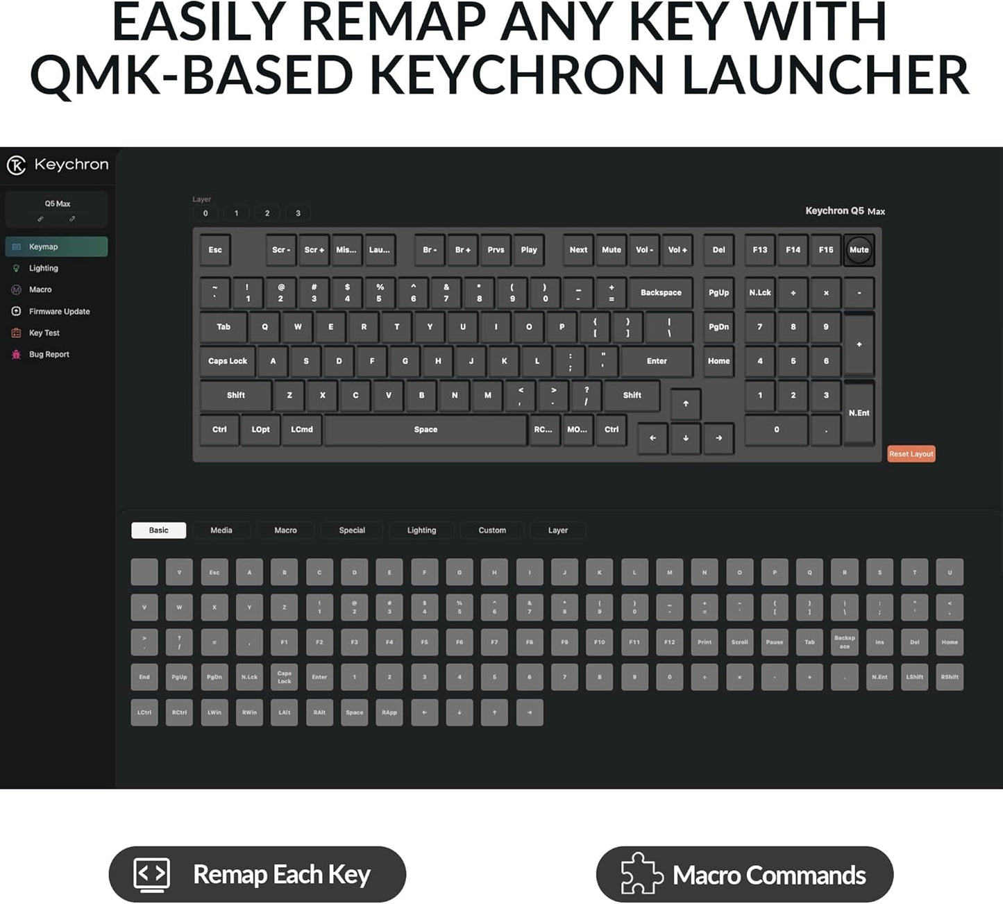 Keychron Q5 Max Wireless Custom Mechanical Keyboard, 2.4 GHz Bluetooth QMK Full Aluminum 96% Layout RGB with Hot-swappable Gateron Banana Switch Compatible with Mac Windows Linux