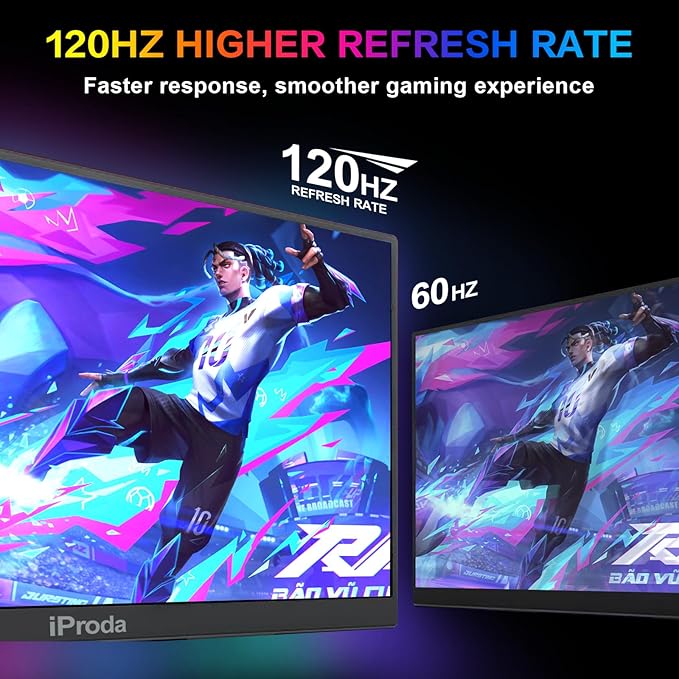Portable Monitor for Laptop,120hz Portable Gaming Monitor FHD 1080P 18.5 inch Laptop Monitor Extender Travel Portable Computer Monitor Screen Extender for PS5/4 Mac PC