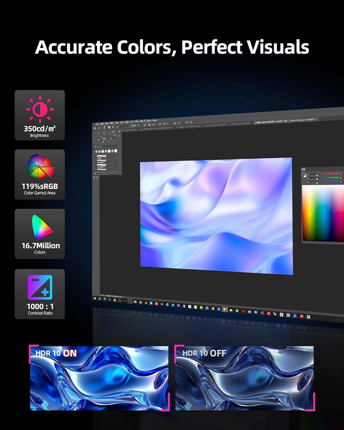 KTC 24.5 Inch 300Hz Gaming Monitor - FHD 1080P Fast IPS PC Monitor Gaming 1ms, Adaptive Sync, HDR, 240Hz Monitors Gamer with Display Port1.4x1 HDMI 2.0x2, 119% sRGB, VESA Mount, DP Cable, H25Y7