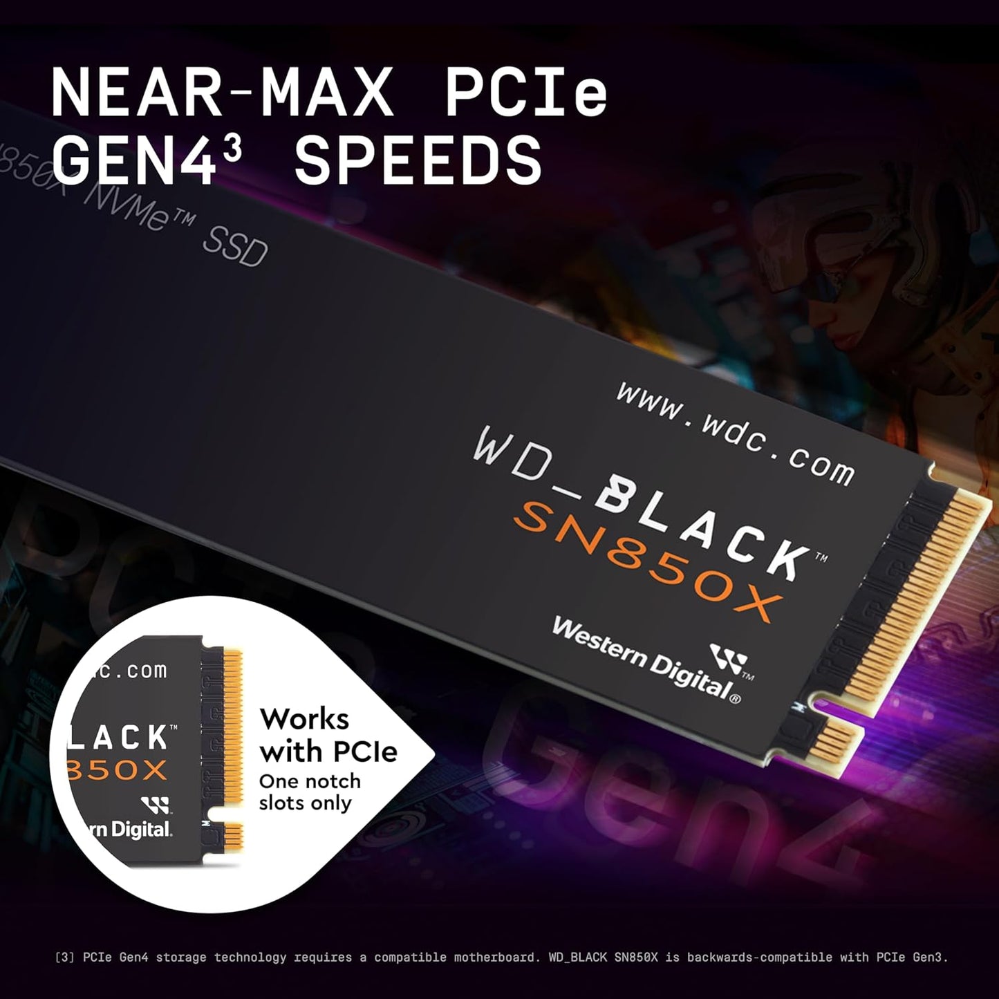 WD_BLACK 4TB SN850X NVMe Internal Gaming SSD Solid State Drive - Gen4 PCIe, M.2 2280, Up to 7,300 MB/s - WDS400T2X0E