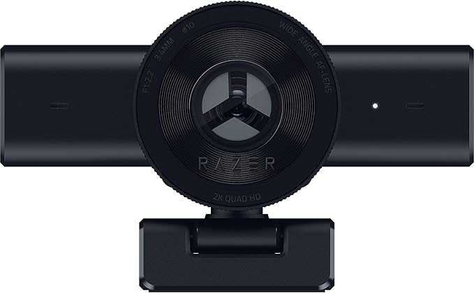 Razer Kiyo V2 X Streaming Webcam: 1440p 60 FPS - Auto Focus - Built-in Microphone - Wide Angle Lense - Integrated Privacy Shutter - Works with OBS, Xsplit, Streamlabs, Discord, Zoom, Teams - Black