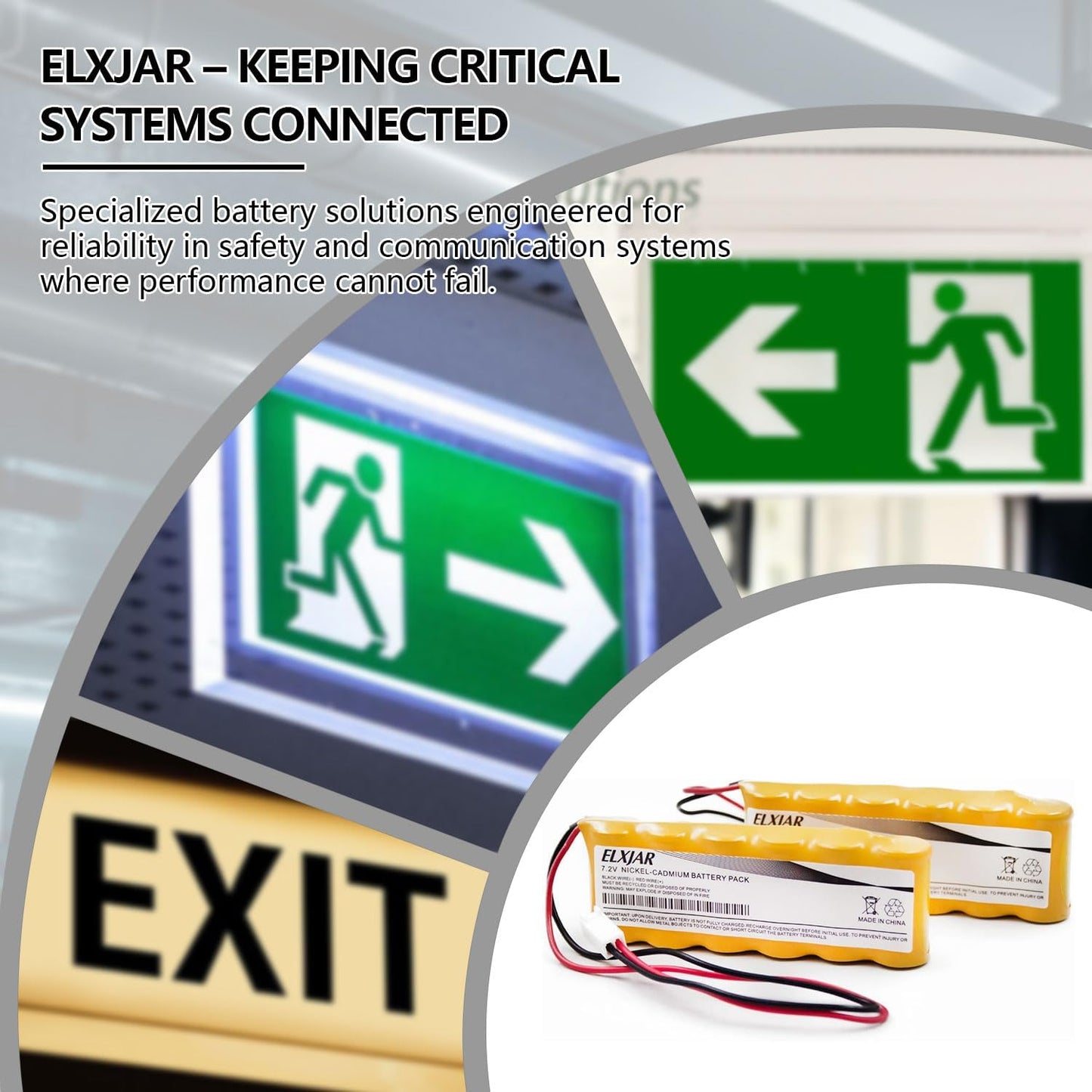 (2-Pack) 7.2V 400mAh Ni-CD Replacement Battery Pack for Rath Microtech Elevator Smartphone RP7300110 RP7000110 Custom-118 OSA229 with B830EC Connector