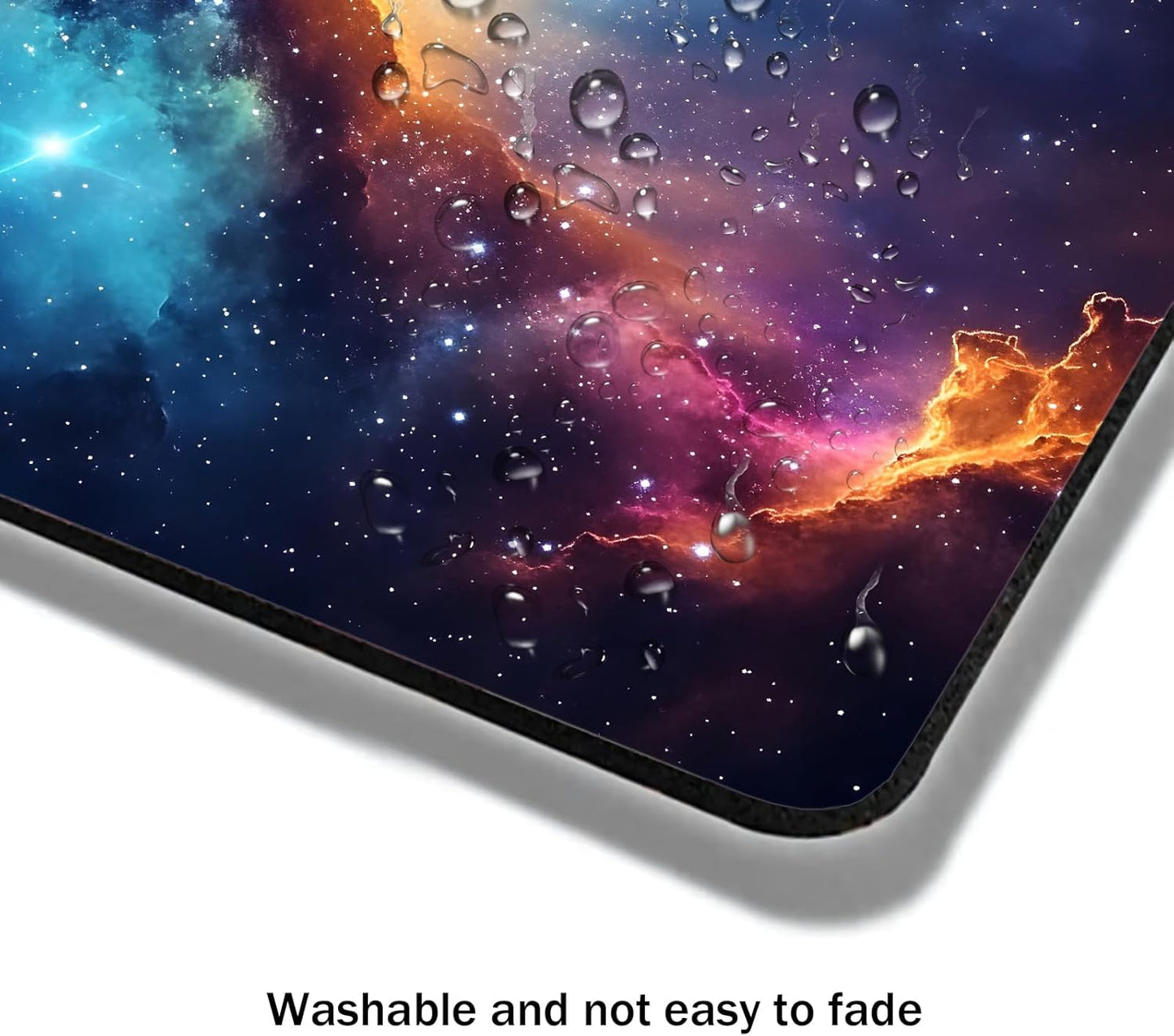 Mouse Pad, Glitter Blue Nebula Galaxy Mouse Pads for Desk, 9.5" x 7.9" Non-Slip Rubber Base Computer Mousepad with Women, Portable Square Design for Wireless Mouse and Pad Laptop Office & Travel