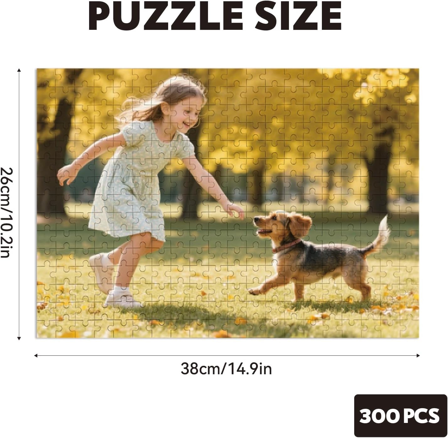 Custom Puzzle, Customize Puzzles from Photos with 120/200/300/500/1000 Pieces, Personalized Wooden Jigsaw Puzzle Gifts for Family, Adults, Christmas, Wedding, Pet