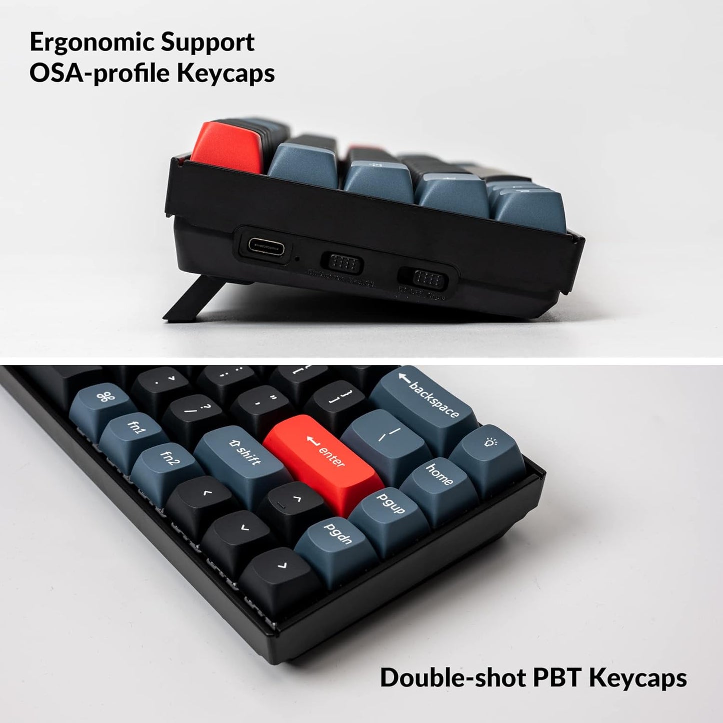 Keychron K6 Pro Wireless Custom Mechanical Keyboard, QMK/Launcher Programmable Macro, Hot-Swappable Keychron K Pro Brown Switch, 65% Layout White Backlit Office Keyboard for Mac Windows Linux