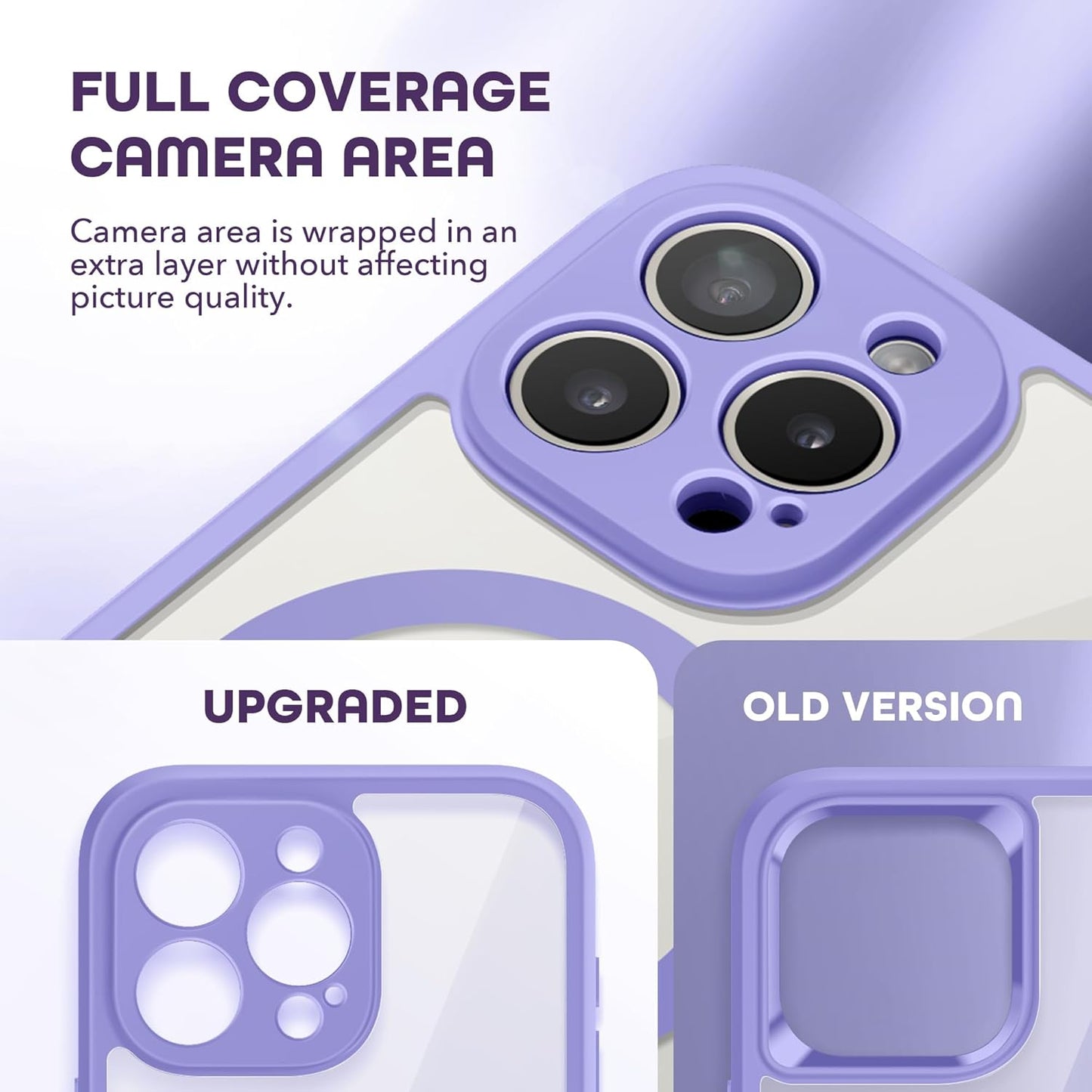Magnetic for iPhone 15 Pro Max Case, Compatible with MagSafe, Built-in Privacy Screen Protector and Camera Protection, Anti Spy Full Body Dustproof Shockproof Hard Phone Case 6.7",Light Purple