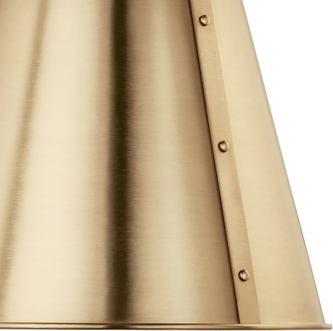 Kichler Etcher 1-Light Pendant, Updated Traditional Light with Etched Painted White Glass Diffuser in Champagne Bronze, for Kitchen or Dining Room (17" x 13"), 52710CPZ
