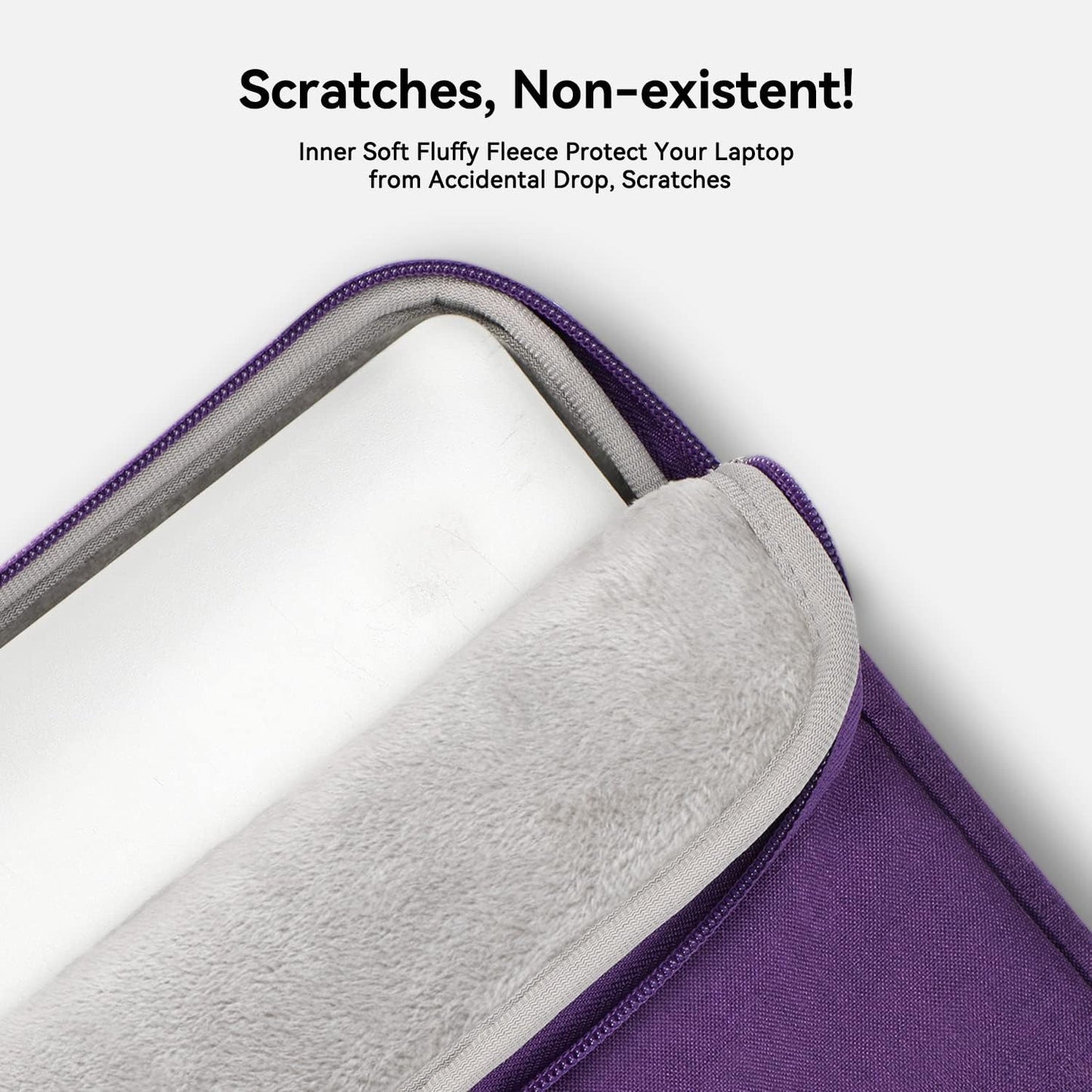Voova 17 17.3 Inch Laptop Sleeve Case, Slim Women Men Shoulder Hand Bag Compatible with Razer Blade Pro 17, Lenovo Dell Asus Acer HP Notebook Messenger Briefcase with Strap, Waterproof, Purple