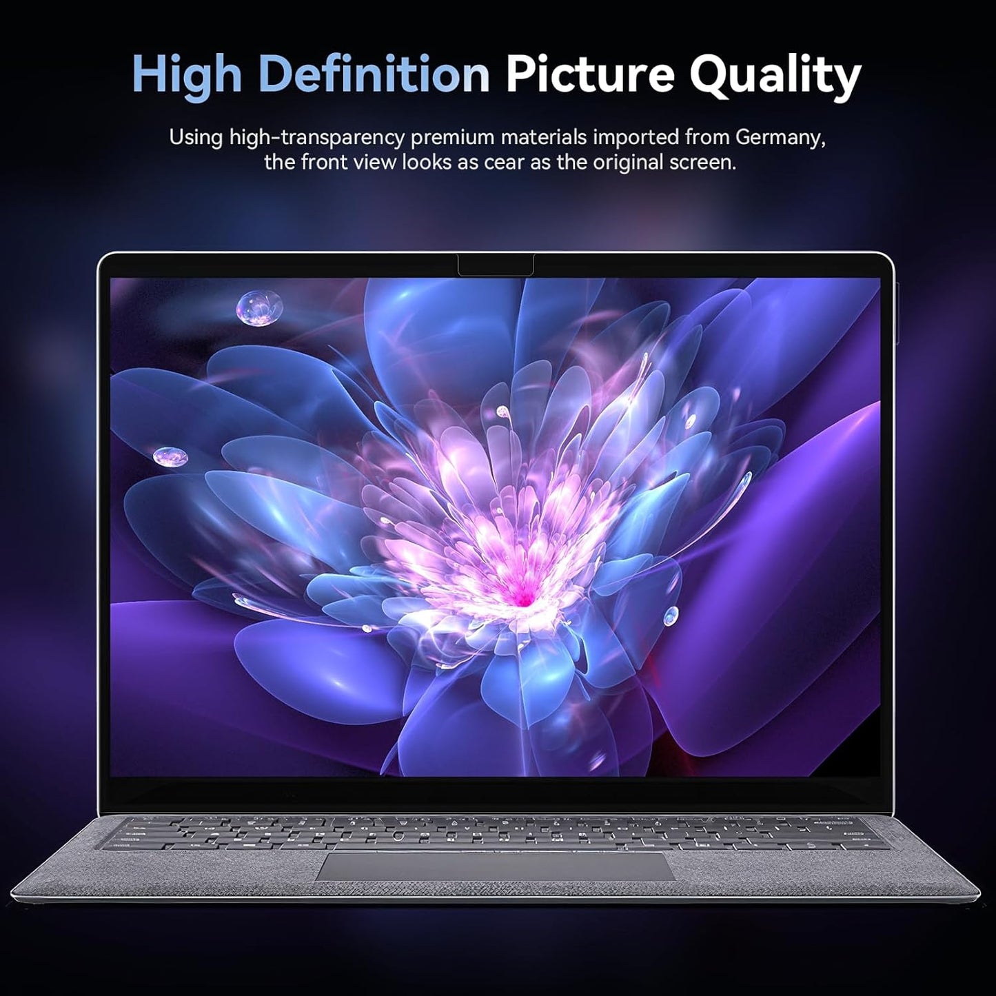 Privacy Filter Compatible with 15 Inch Surface Laptop 5/4/3/2/1, Easy On/Off Removable Anti Glare Blue Light Laptop Privacy Screen Black Security Private
