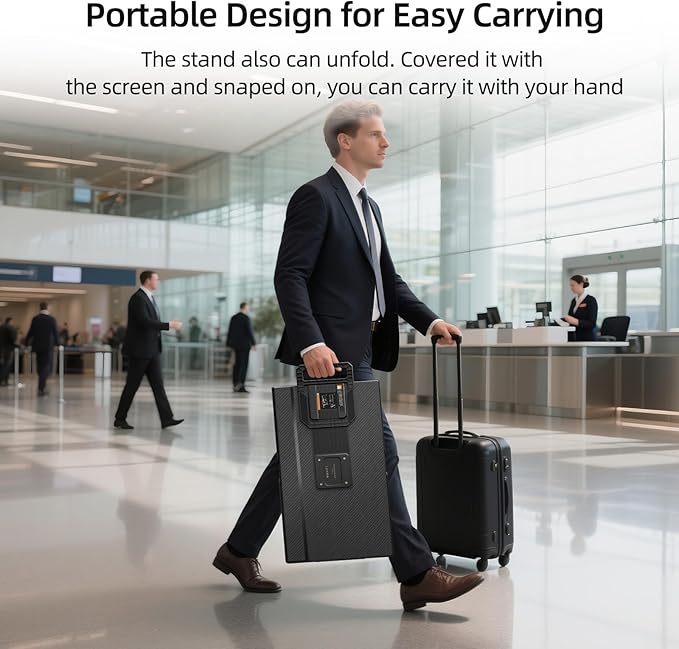 23.8" 2.5K 180Hz Portable Monitor - QHD Laptop Screen Extender 112% sRGB Wide Color HDR HDMI USB C Travel External Display with Stand Gaming Monitor for Computer PC Phone Game Console