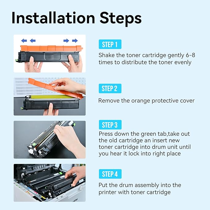 TN229XL TN229 Black High Yield Toner Cartridges Compatible Replacement for Brother TN229XL TN229 TN229XLBK Toner for HL-L3280CDW MFC-L3780CDW MFC-L3720DW HL-L3300CDW HL-L3220CDW Printer, 2 Pack