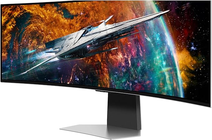 Samsung 49" Odyssey OLED G9 (G95SC) Series Curved Smart Gaming Monitor w QD-OLED, 240Hz, 0.03ms, AMD Freestyle Premium Pro, G-Sync Compatible, Dual QHD, Neo Quantum Processor Pro, LS49CG954SNXZA