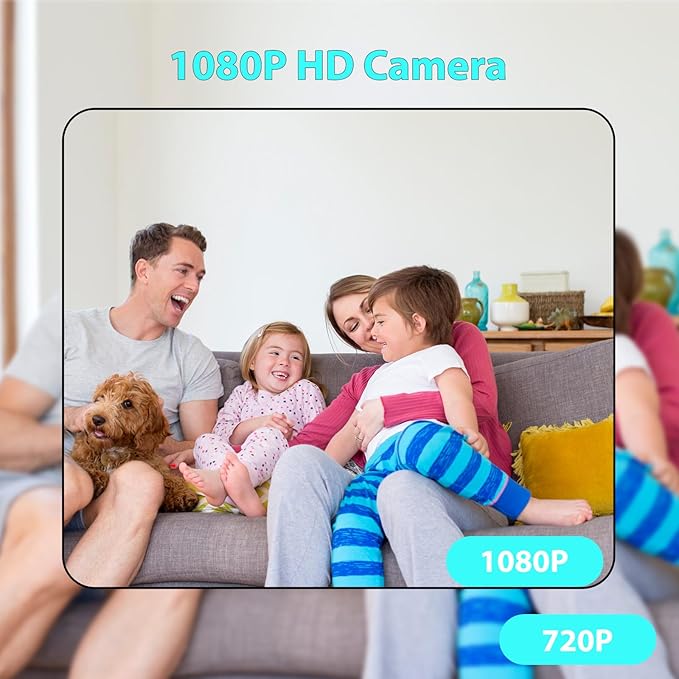Mini Wireless Camera Home Security cámaras Indoor/Outdoor Cam 1080P HD Small Smart WiFi House Cameras Micro House Nanny Cams Battery-Powered with Motion Detection and Clear Night Vision Baby Monitor