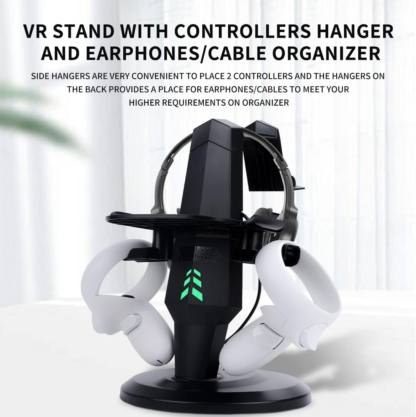 TechKen Charging Stand for Meta Quest 2, VR Headset Charging Dock for Quest 2 Accessories Stand Holder, VR Controllers Holder