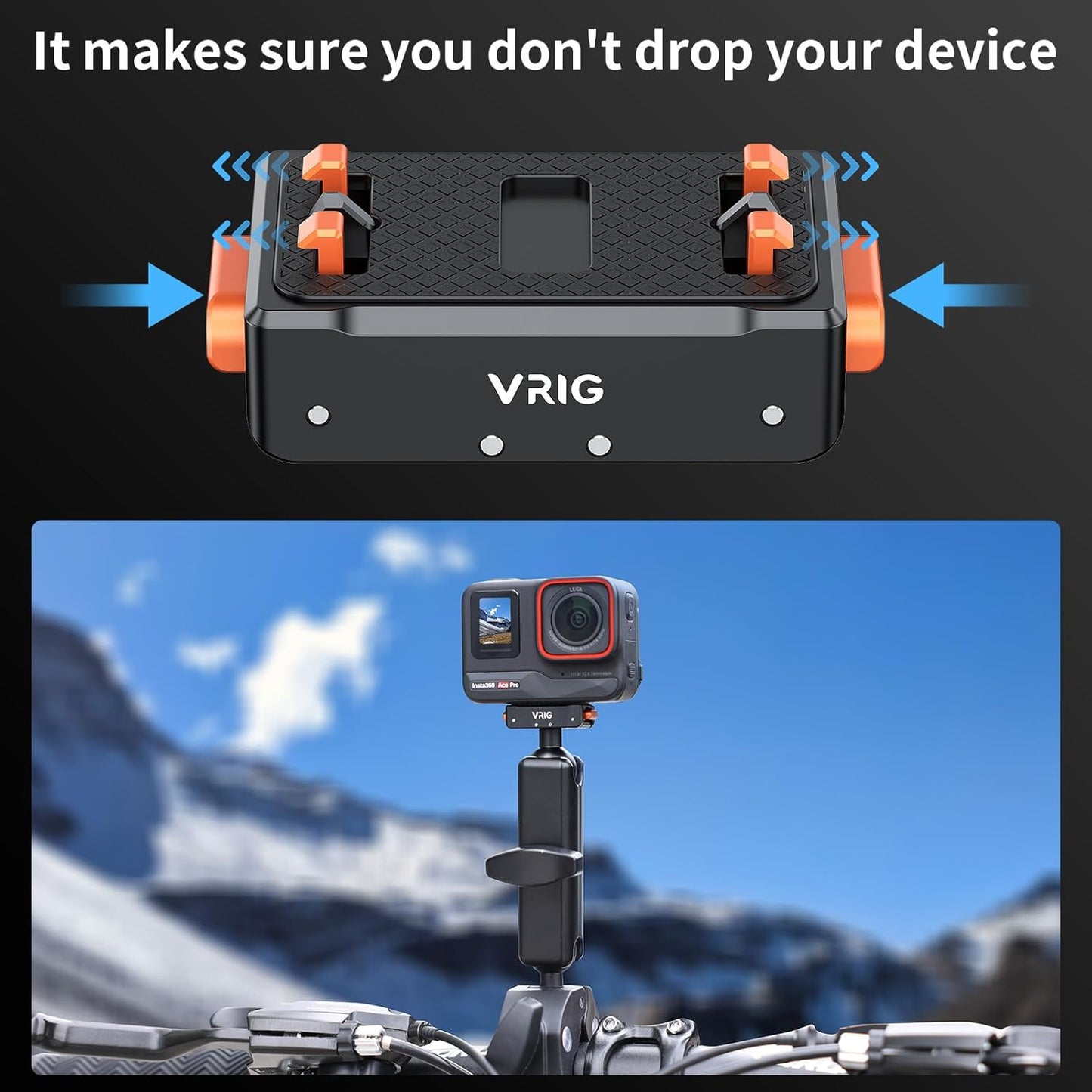 VRIG Magnetic Base for Insta360 Ace/Ace Pro Magnetic Quick Release Adapter Tripod Adapter Mount with Ace Pro/Ace/ X3/ X4/ X5/ ONE RS 1 inch 360 Degree Version/ONE RS Twin/ONE X2