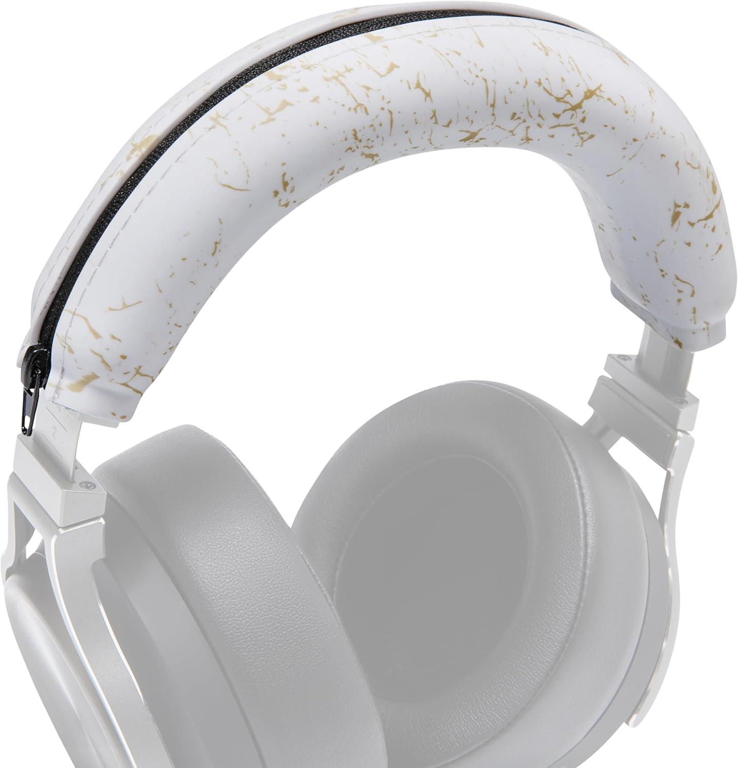 WC BandZ Virtuoso V2 - Silicone Headband Cover for Corsair Virtuoso Headphones by Wicked Cushions | Machine Washable, No More Flaking Leather | for Virtuoso Wireless, XT, and SE | Gold Marble
