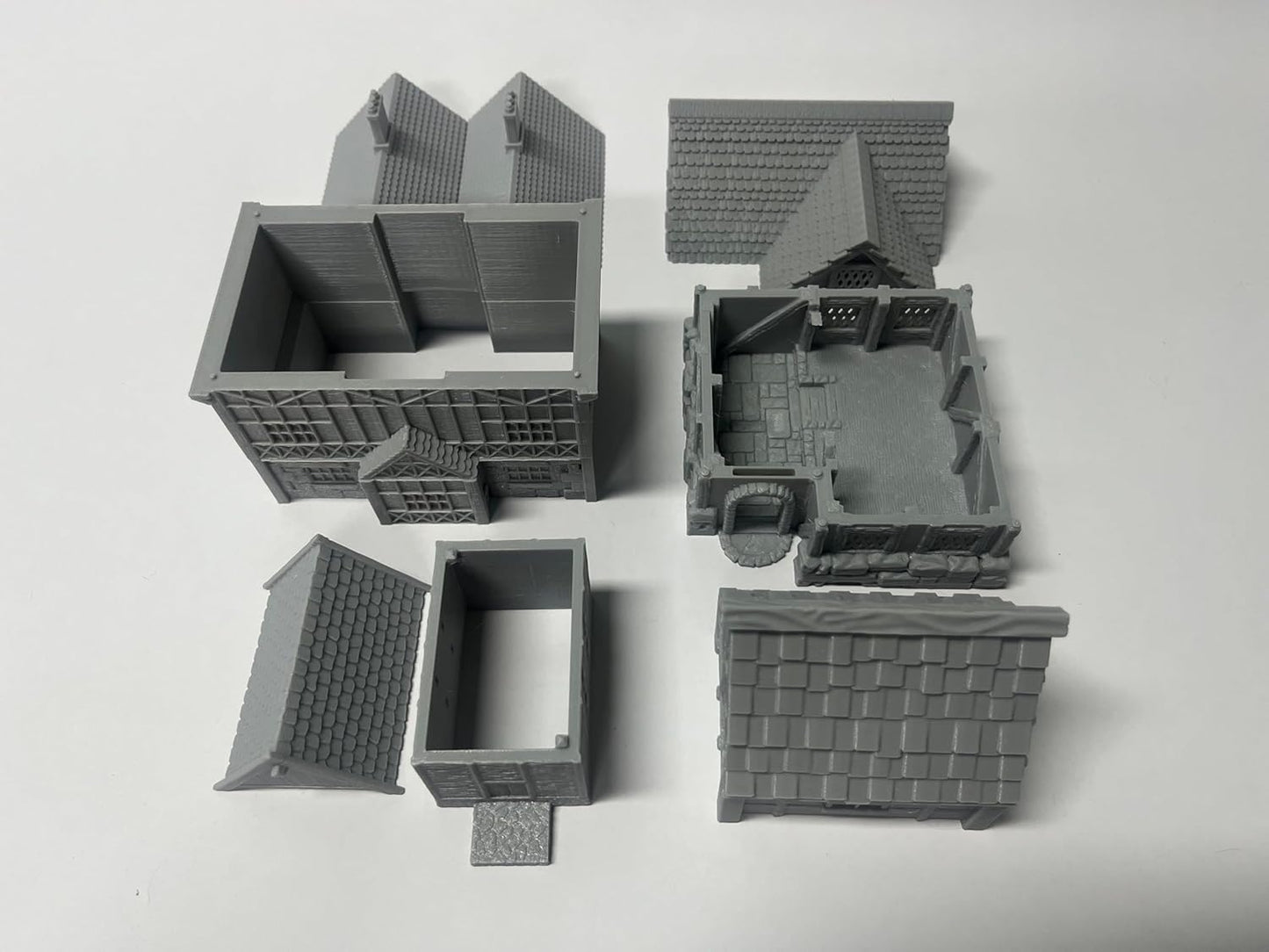 Tabletop Miniature Little Town Building Terrains Compatible with D&D RPG Wargaming - 18mm Scale Scenery with Medieval Style, Dioramas Building Set by HAUTICO