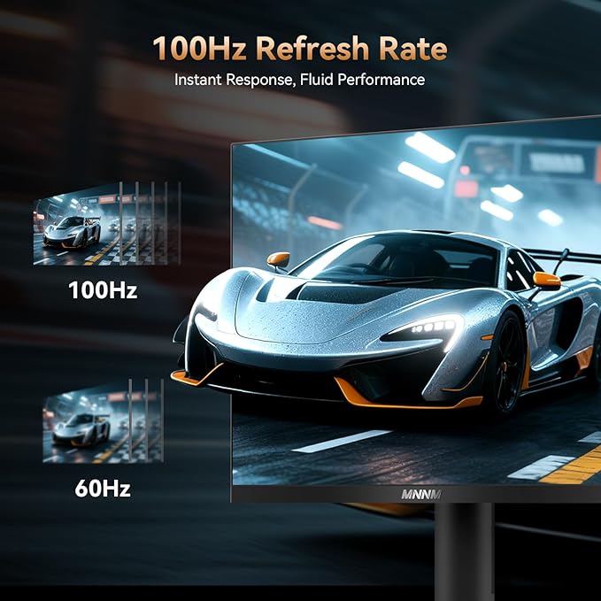 27 Inch Computer Monitor - Fast IPS 2K QHD 2560 x 1440p Desktop Monitor 100Hz 16:9 Display HDMI 2.0 & DP1.4 FreeSync 100% sRGB TÜV Eye Care PC Gaming Screen Support Vesa Height/Tilt/Swivel/Pivot