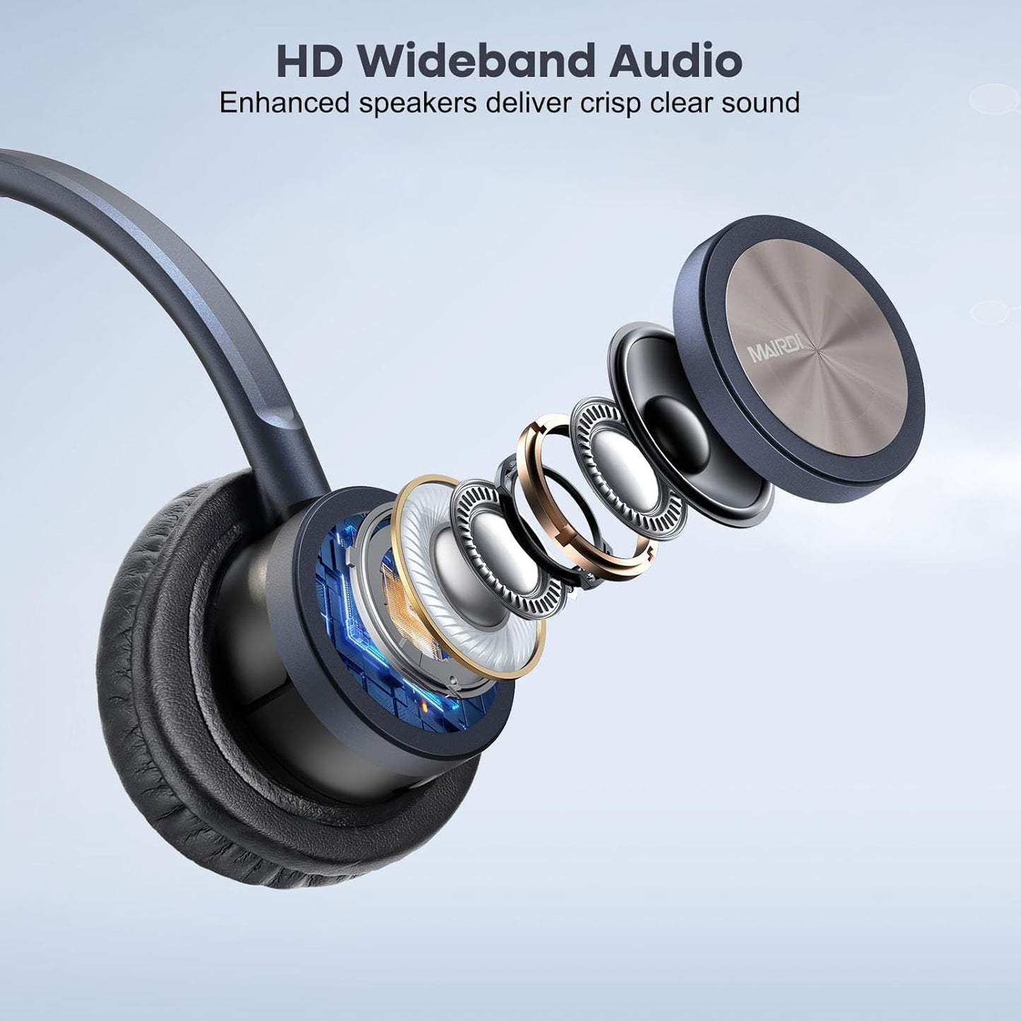 MAIRDI Telephone Headset with RJ9 & 3.5mm Jack for Office Landline Deskphone Cell Phone PC Laptop, Call Center Phone Headset with Microphone, Works for Cisco 7941 7965 6941 7861 8961