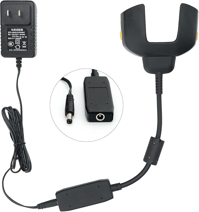 TC70 TC77 TC72 TC75 TC70X Scanner Charger Cable for Symbol Zebra PDA, Android Barcode Scanners Charger, Includes Power Supply(CHG-TC7X-CBL1-01)