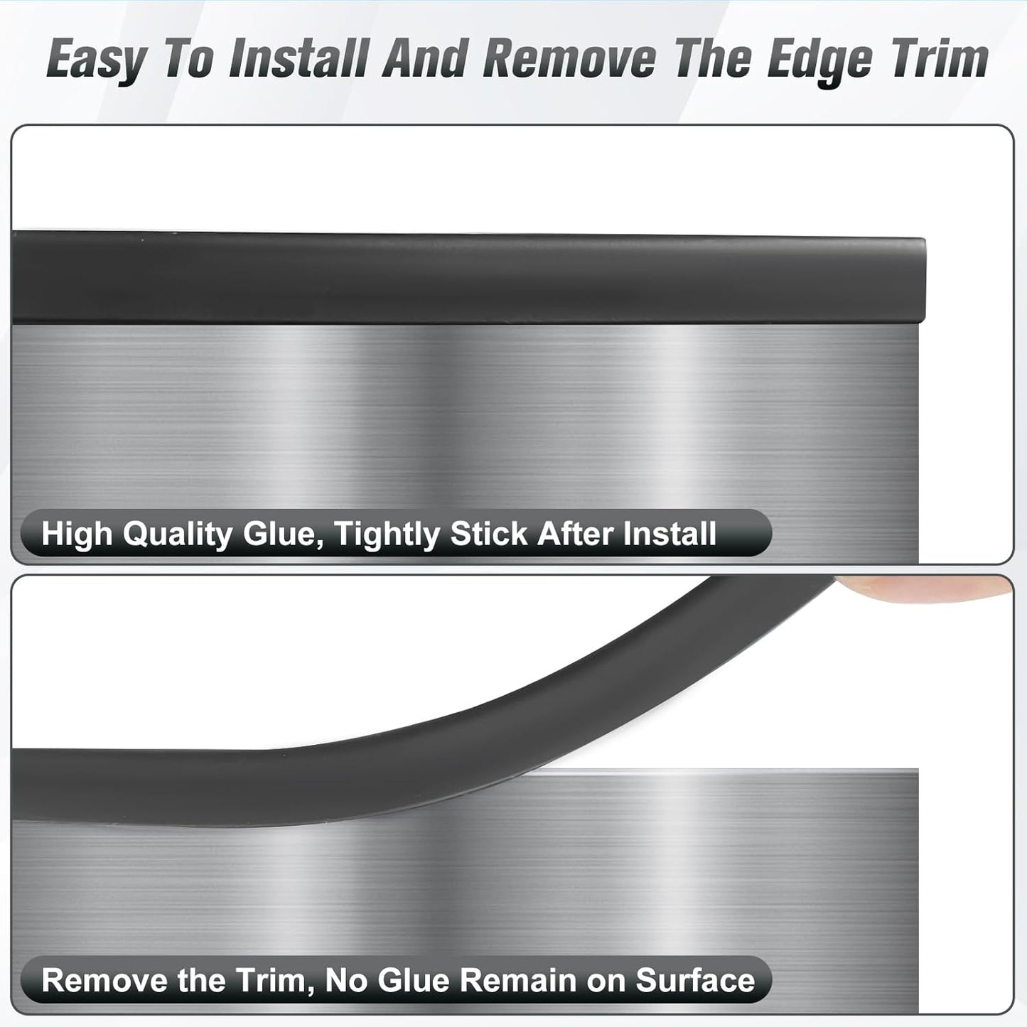 Edge Trim, 3/32" Rubber Edge Trim, Flexible Self Adhesive U Channel Edge Protector for Sharp Edge, Sheet Metal and Car Doors, Peel and Stick Auto Door Guard, Black Color, 20Ft
