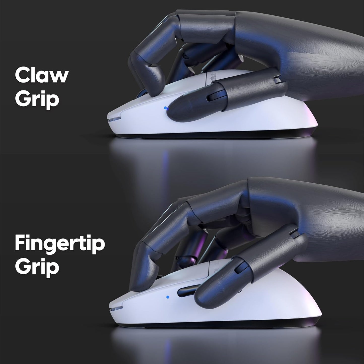 Pulsar Gaming Gears X2A mini Wireless Gaming Mouse, Ultra Lightweight 1.94 oz (55 g), Ambidextrous, Optical Switch, 2.4 Ghz 1 ms, 26000 DPI, PAW3395 Sensor (Mini, Wireless, White&Black)