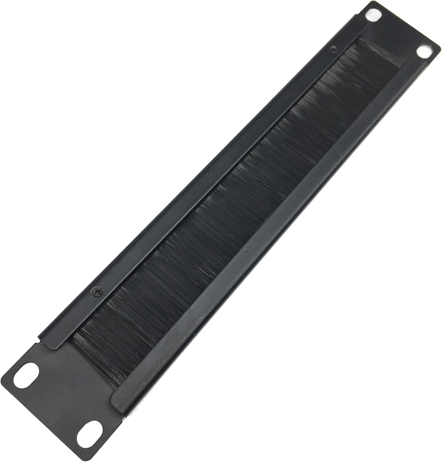 1U Mini 10 inch Brush Cable Management Panel Cable Manager with Brush Strip for Cable Entry in 10 Inch Server Rack, Network Cabinet or Desktop Rack