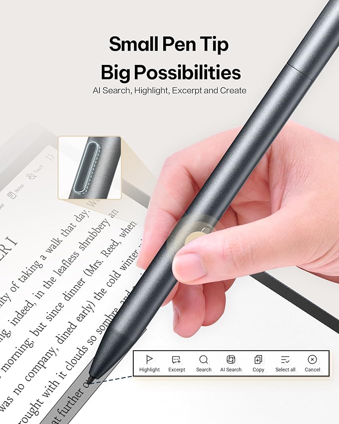 iflytek AINOTE Air 2 Bundle - Black Folio Case, 8.2-inch AI Note-Taking Tablet Writing Paper Tablets, Digital Notebook with Pen, Voice-to-Text Transcription, Multi-Languages Chatgpt Support