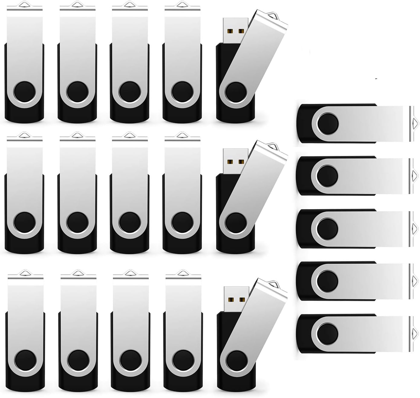 USB Flash Drive 512MB 50 Pack, Bulk USB 2.0 Thumb Drives Swivel Memory Stick Jump Drive Pen Drive,512MB 50 Pieces