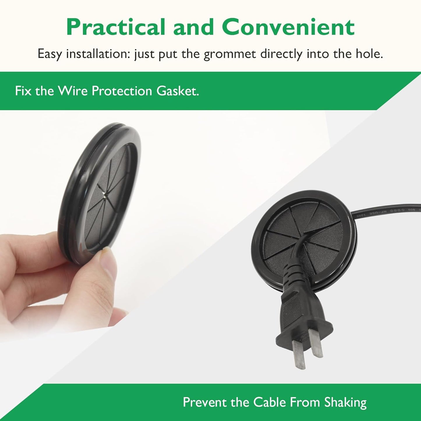 1 Inch Rubber Grommets for Wiring, 1 Inch Drill Hole 7/8 Inch ID, Firewall Grommets Automotive Cable Cords Hoses Protection, Double-Sided Rubber Plugs for Round Holes, 18 Pcs, 22x25 mm