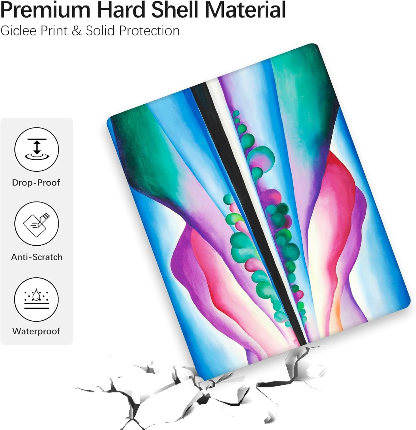 Berkin Arts for MacBook Pro 16 Inch Cover A3403 A3186 A2991 A2780 A2485 (2024-2021) with M4/M3/M2/M1 Chip with Keyboard Cover&Screen Protector Abstract Landscape (Lake George Reflection by O'Keeffe)