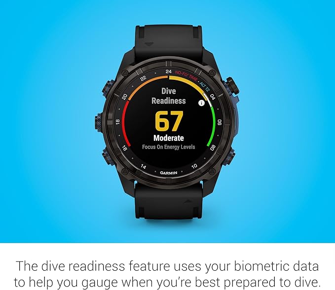 Garmin Descent™ Mk3i, Dive Computer and Multisport GPS Smartwatch, Air Integration, Black