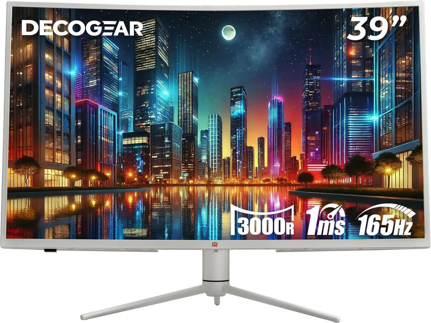 Deco Gear 39 Curved Ultrawide Gaming Monitor, 2560 x 1440, HDR400, 165 Hz, 99% sRGB, HDMI 2.0, DP 1.4