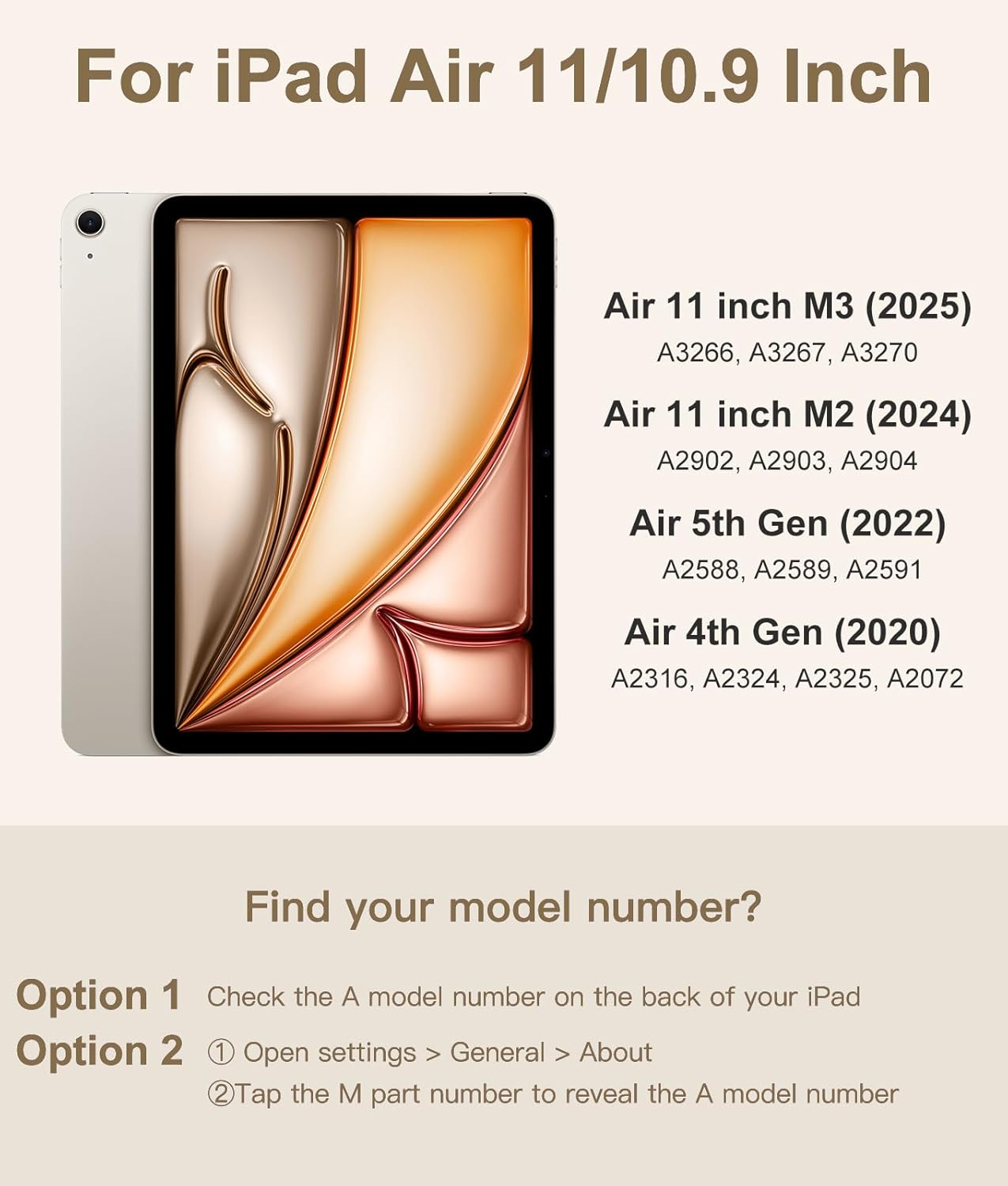 Compatible with iPad Air 11 Inch & Air 5th/ Air 4th Generation Case with Keyboard - Multi-Touch Trackpad, 7-Color Backlit, Detachable Folio Cover for Air 11-inch M3/M2 (2025/2024) (Starlight)