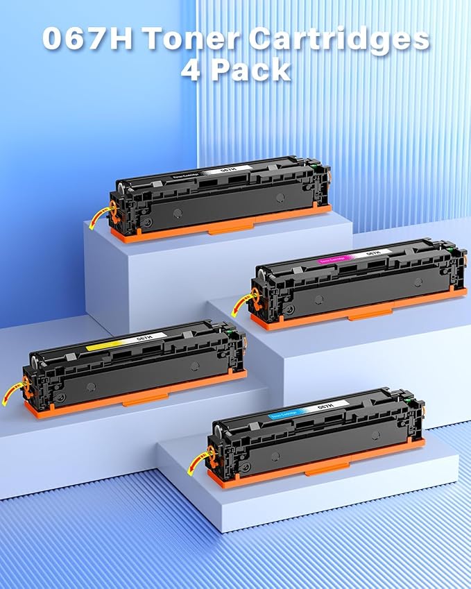 INK4U 067H Toner Cartridge Set Compatible Replacement for Canon 067H 067 Toner Work with imageCLASS MF654Cdw MF656Cdw MF653Cdw LBP633Cdw LBP632Cdw Printer (4 Pack,BK/C/M/Y)