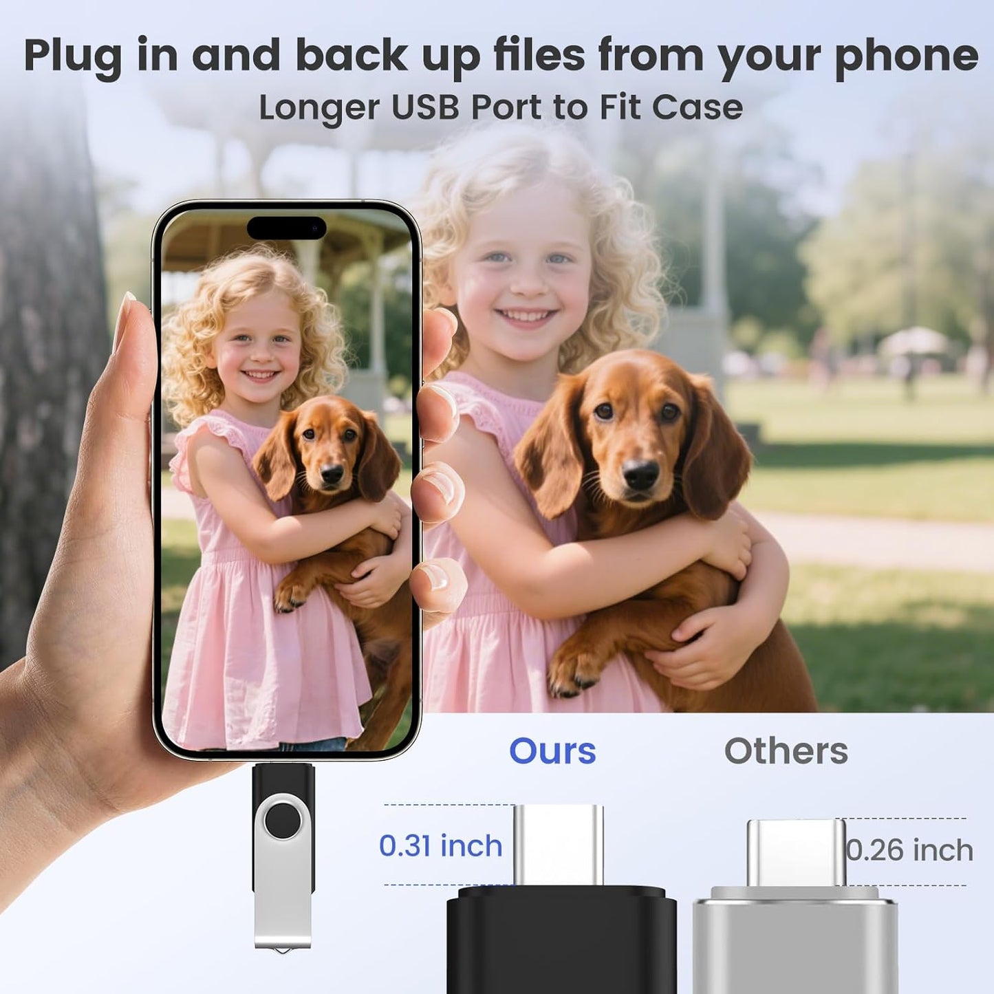 ABLAZE 8GB USB C Flash Drive 10 Pack, OTG USB 2.0 + Type C Memory Stick Dual Type C Thumb Drive Compatible with iPhone 16/15, Android Smartphone, Computers, Tablets, Mac,iPad,PC