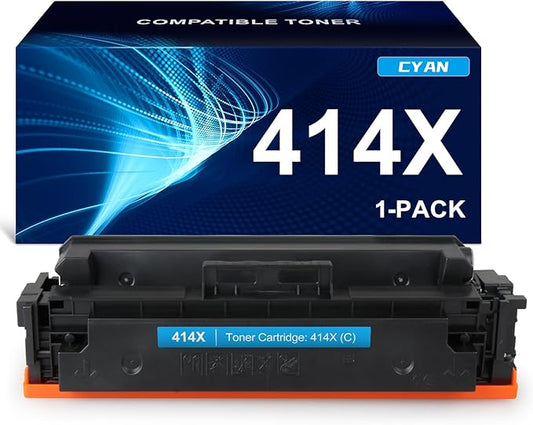 414X Compatible Toner Cartridge Replacement for HP 414A W2021A 414X W2021X Works with M454 M454dw M454dn MFP M479 M479fdw M479fdn M479dw M455dn M480f Printer W2021X (1 Cyan)