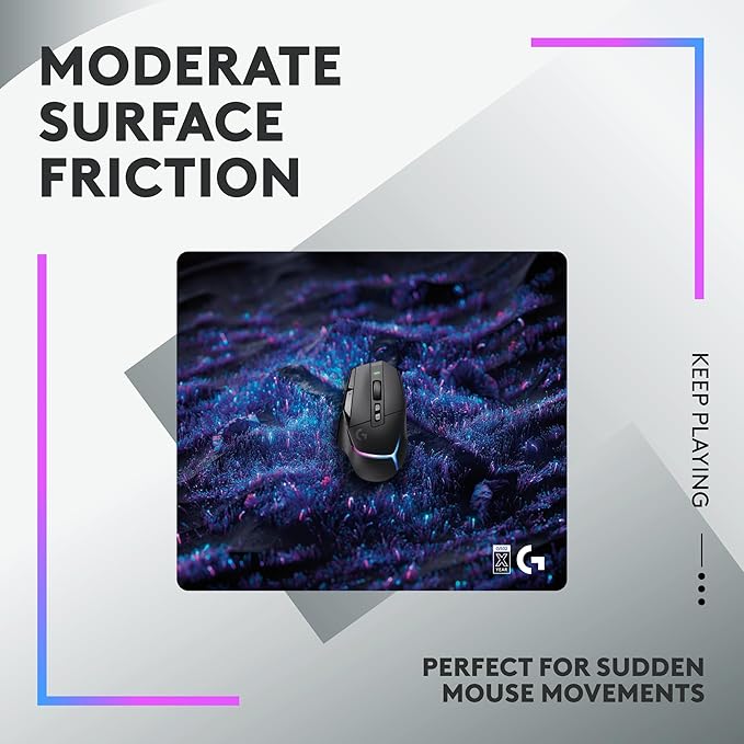 Logitech G502 X Lightspeed Wireless Gaming Mouse + 10th Anniversary Mousepad Bundle - Black